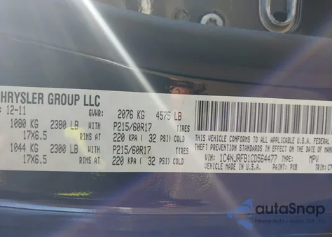 2012 Jeep Patriot Latitude из США, поврежденный, VIN 1C4NJRFB1CD564477